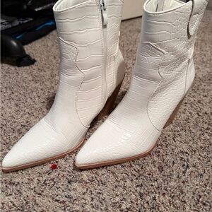 Women’s white booties